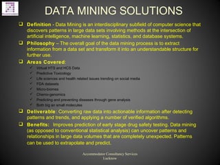 Data Mining and Big Data Analytics in Pharma | PPT