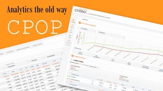 Analytics the old way
CPOP
 