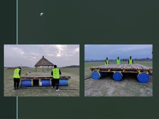 Drum Bamboo Raft, its use in flood time as a improvised floating device ...
