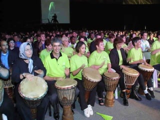 One drum per delegate  Turn your group into an orchestra 