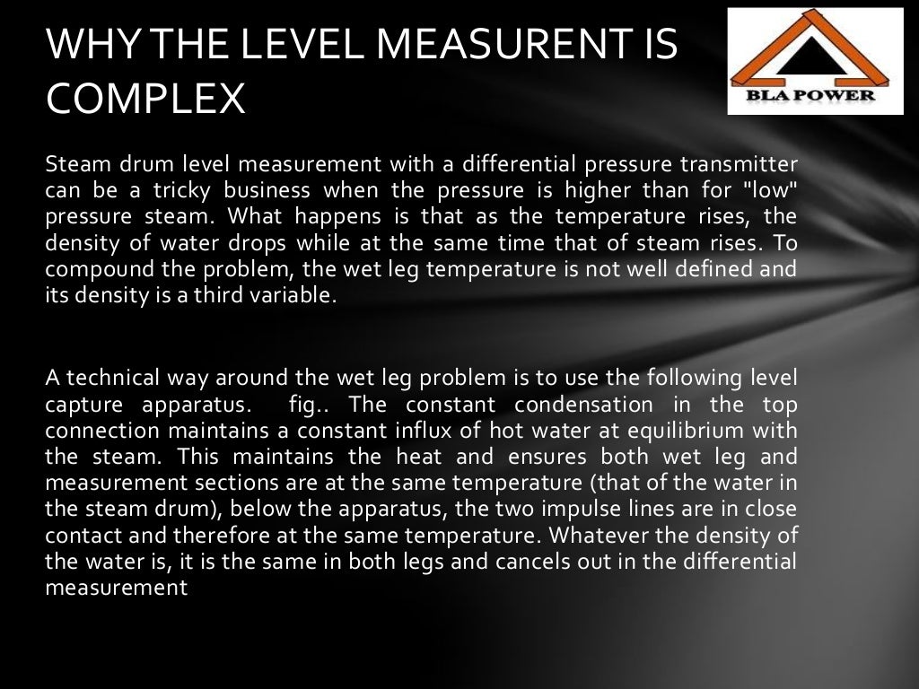 Drum level measurement