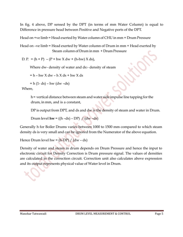 Boiler Drum level measurement in Thermal Power Stations PDF