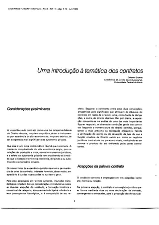 Drummond   Civil   Texto Orlando Gomes   Introducao A Tematica Dos Contratos   100224