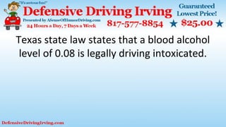 Drunk driving in texas or dwi