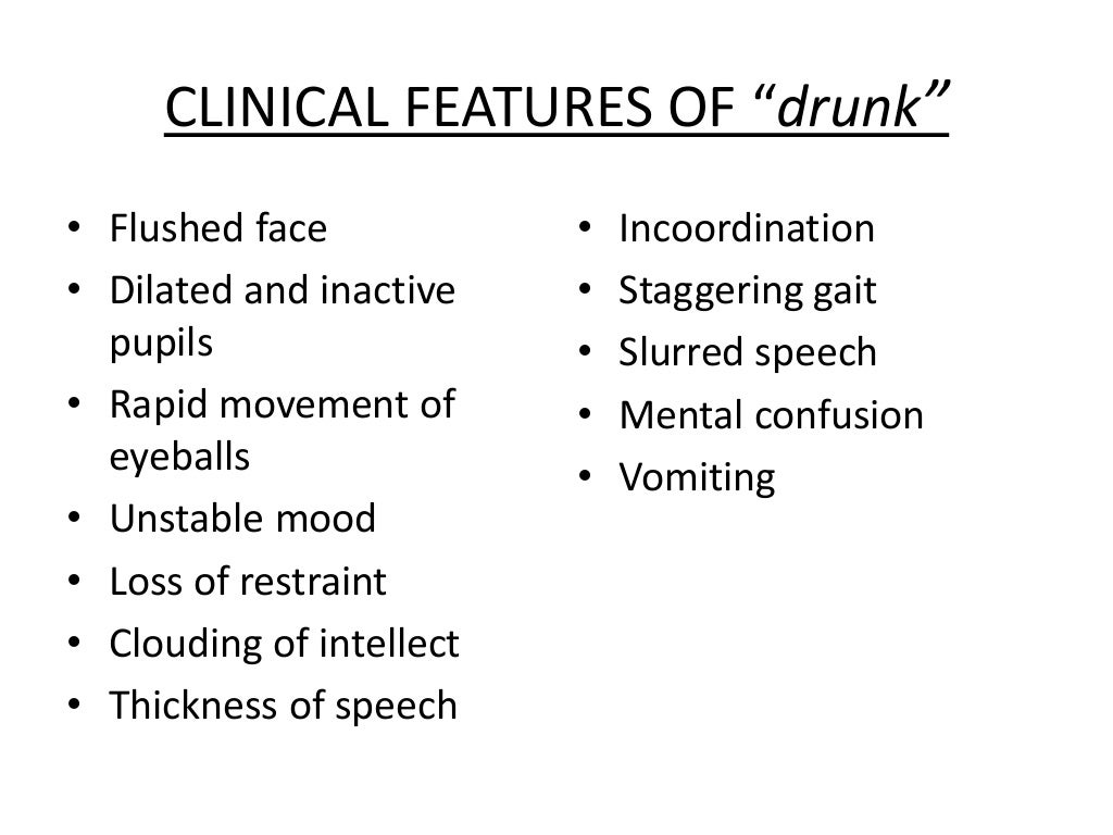 Drunkenness