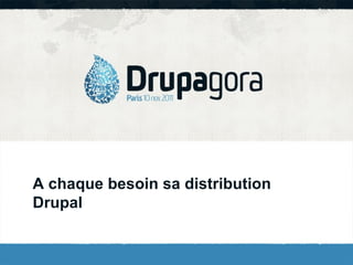 A chaque besoin sa distribution Drupal 