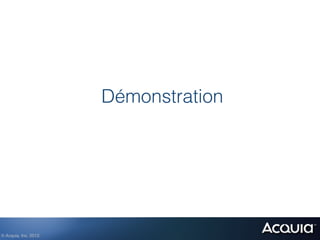 Démonstration




© Acquia, Inc. 2012.!
 