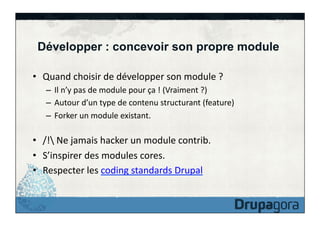 Mener à bien un projet Drupal (Drupagora 2013)