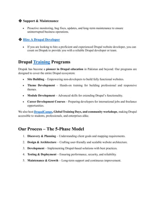 Expert Drupal Training & Development Services | Drupak | PDF