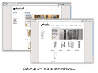 God (or the devil) is in the taxonomy views…
 