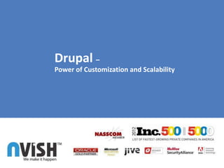 Drupal –
Power of Customization and Scalability
 