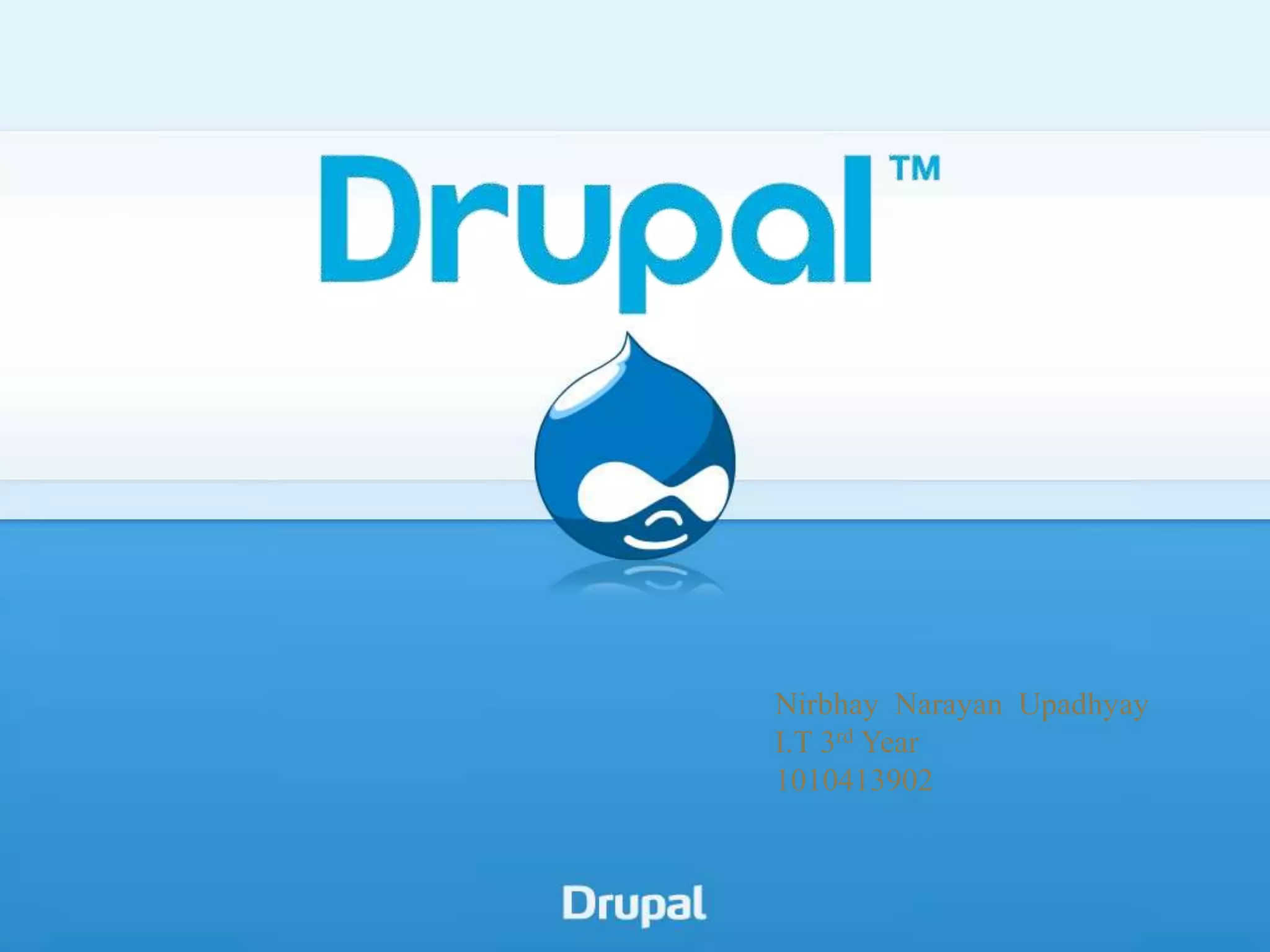 Nirbhay Narayan Upadhyay
I.T 3rd Year
1010413902
 