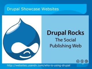 Drupal Showcase Websites




                                                 37
http://websites.usandv.com/who-is-using-drupal
 