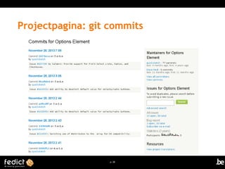 Projectpagina: git commits 
p. 28 
 