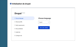 Initialization de drupal:
 