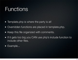 Drupal 6 Theme Functions