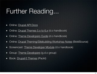 Drupal 6 Theme Functions