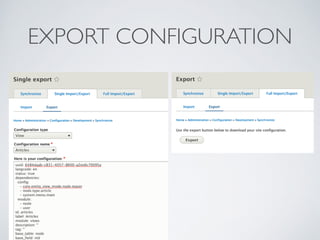 EXPORT CONFIGURATION
 