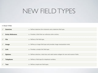 NEW FIELDTYPES
 