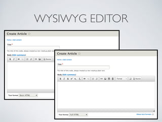 WYSIWYG EDITOR
 