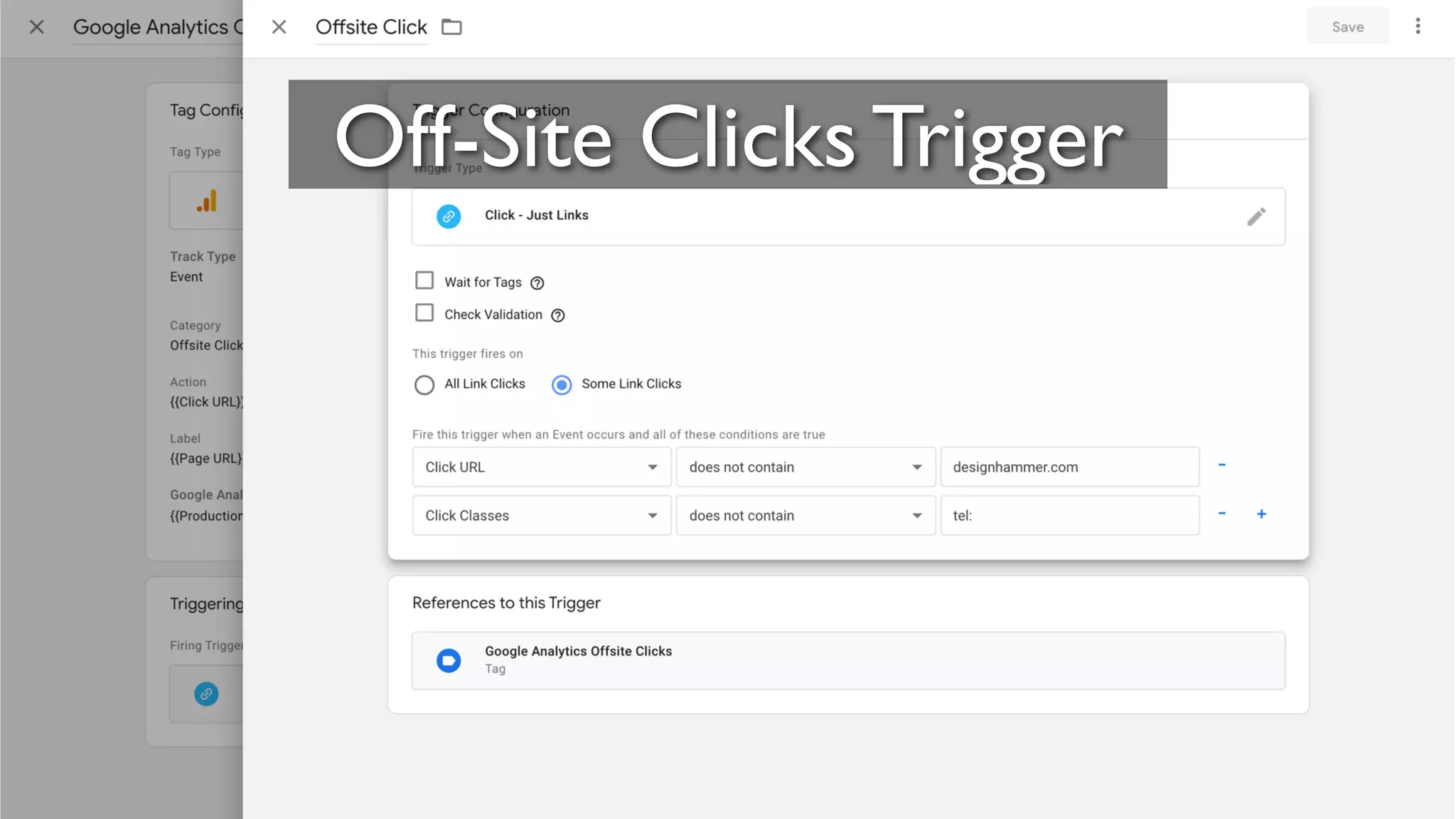 42
Off-Site Clicks Trigger
 