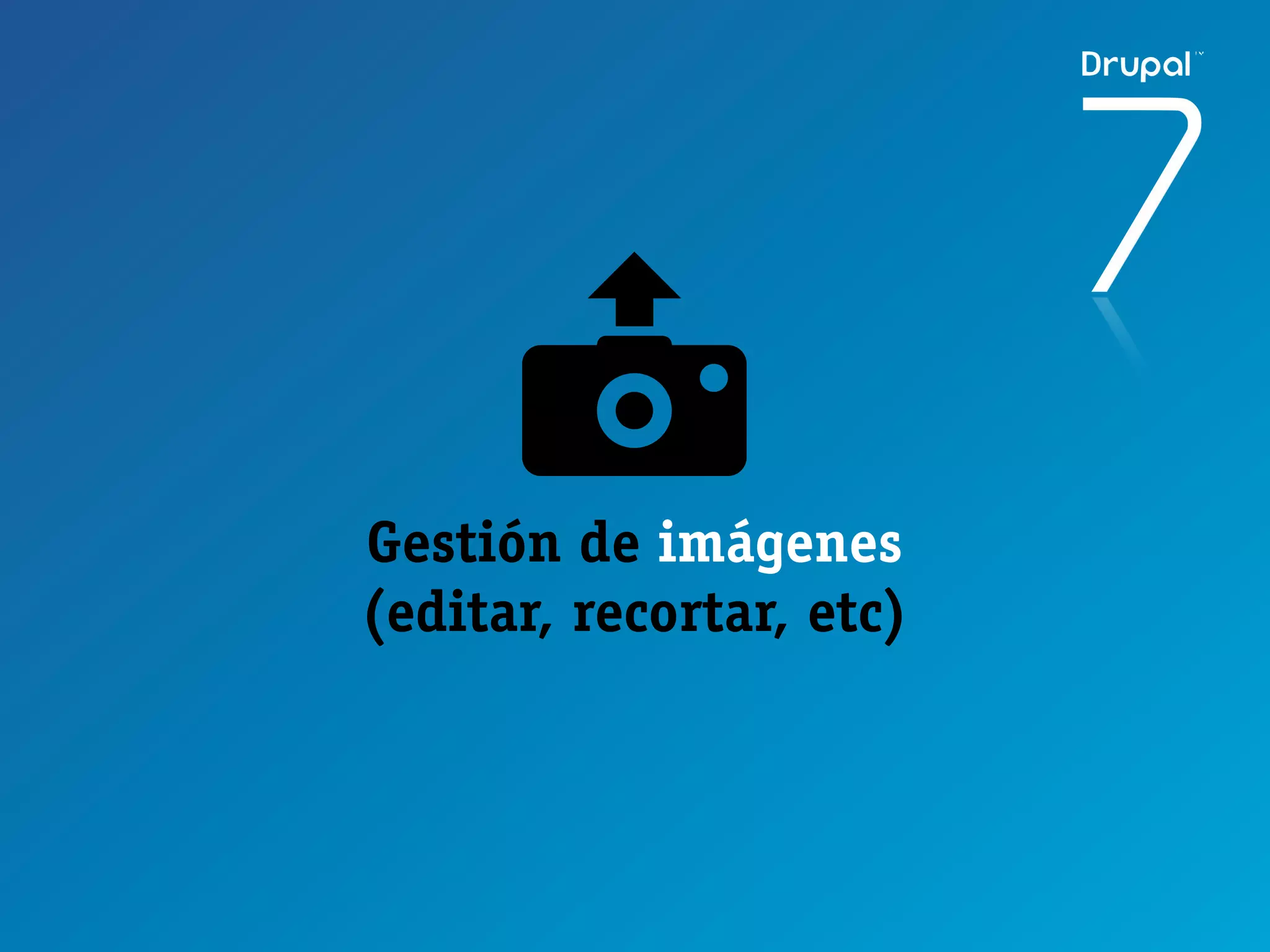 Gestión de imágenes
(editar, recortar, etc)
 