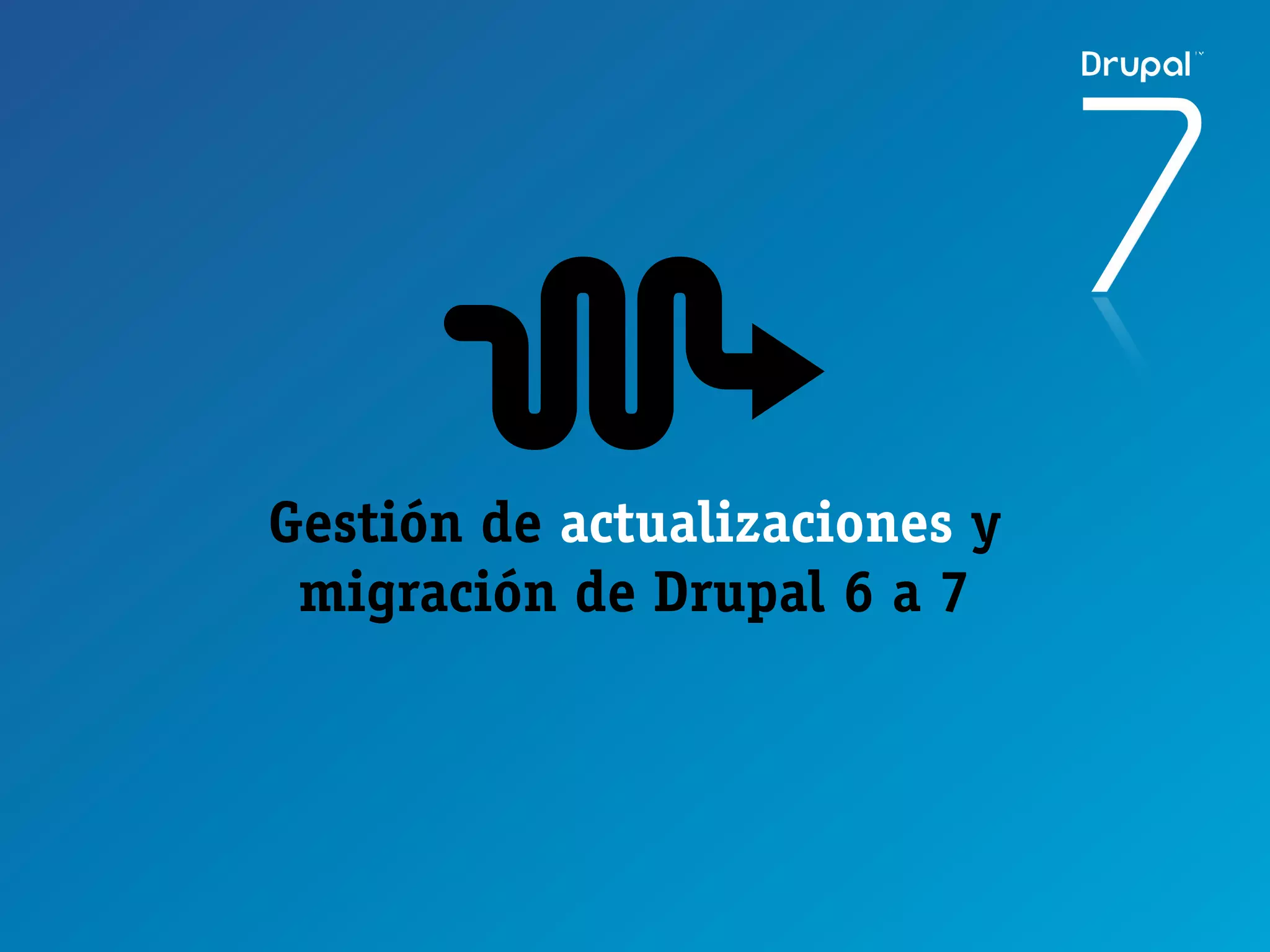 Gestión de actualizaciones y
 migración de Drupal 6 a 7
 