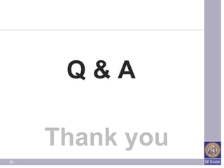 Q&A

     Thank you
33
 