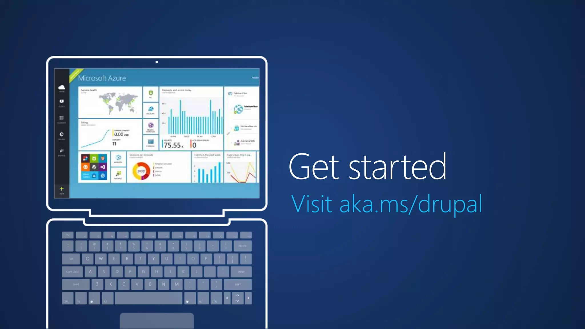 Get started Visit aka.ms/drupal 