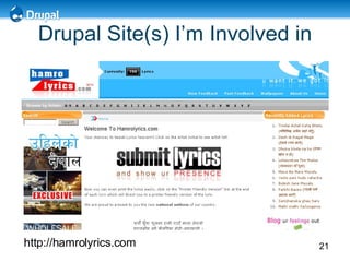 Drupal Site(s) I’m Involved in http://hamrolyrics.com 