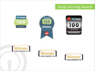 Keeps	
  winning	
  awards
 