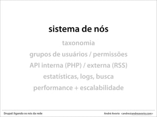 drupal: ligando os nos da rede