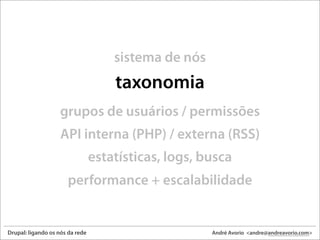 drupal: ligando os nos da rede