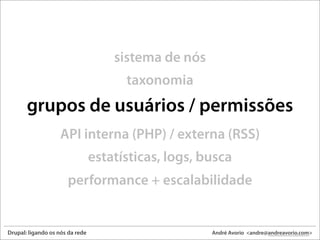 drupal: ligando os nos da rede