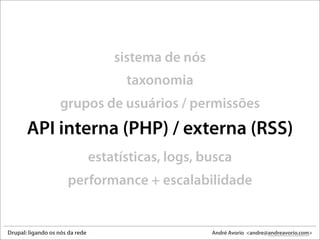 drupal: ligando os nos da rede