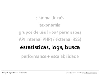 drupal: ligando os nos da rede