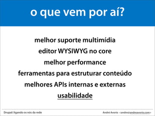 drupal: ligando os nos da rede