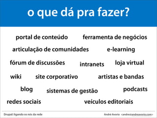 drupal: ligando os nos da rede