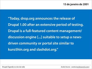 drupal: ligando os nos da rede
