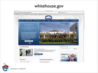 whitehouse.gov
Andrea Mancini - Linuxday 2010
 