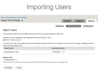 Importing Users
 