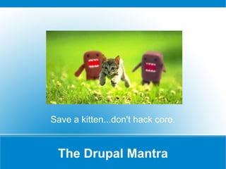 What We Won't Cover...This Time Module building 