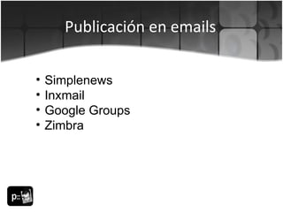 Drupal para medios de comunicación | OpenPublish | PPT