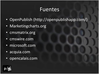 Drupal para medios de comunicación | OpenPublish | PPT