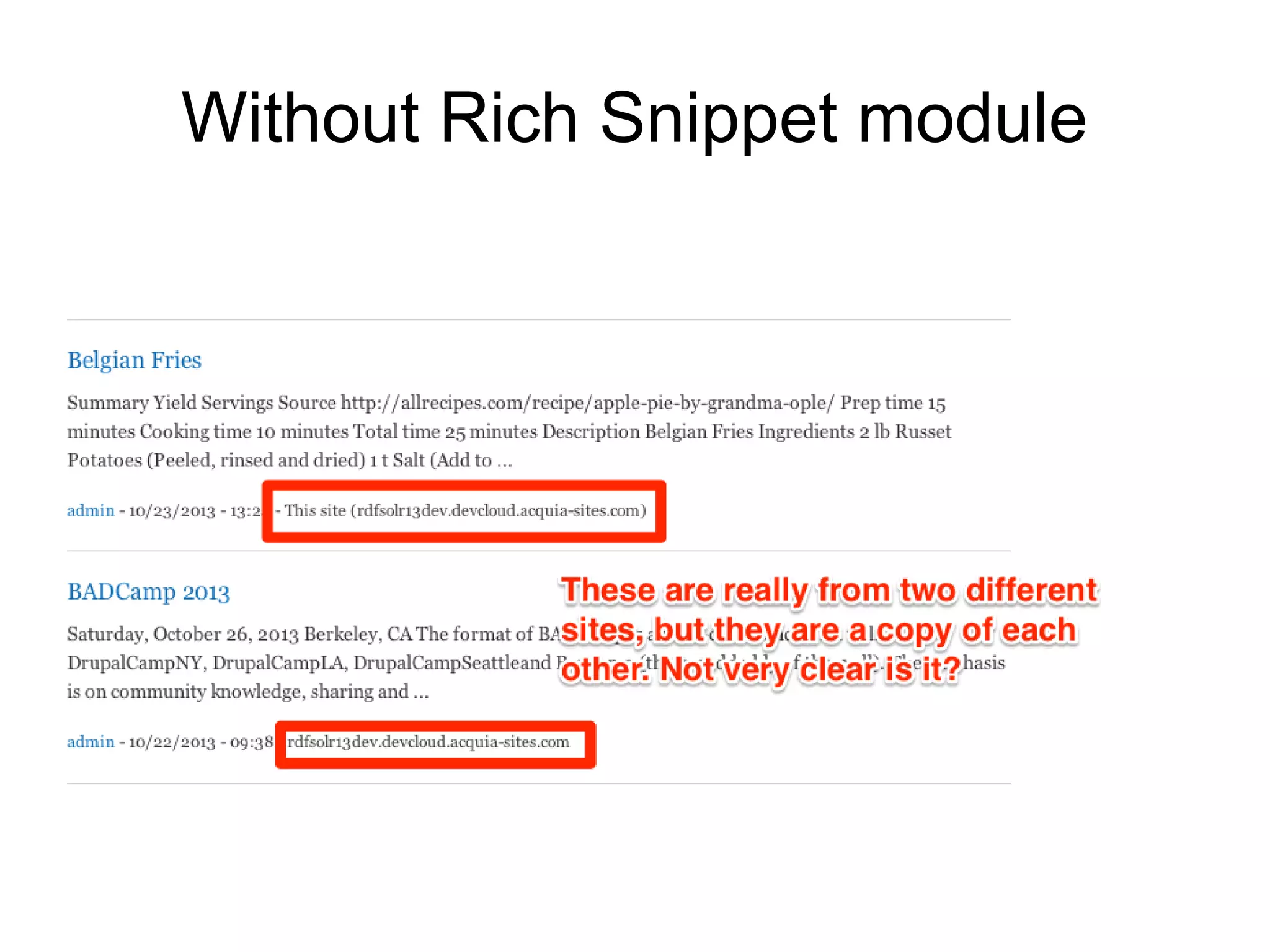 Without Rich Snippet module

 
