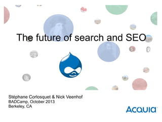 The future of search and SEO

Stéphane Corlosquet & Nick Veenhof
BADCamp, October 2013
Berkeley, CA

 