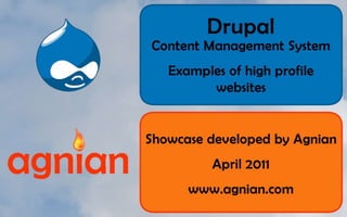 High Profile Websites Powered by Drupal - April 2011