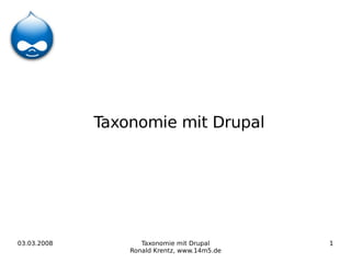 Taxonomie mit Drupal 