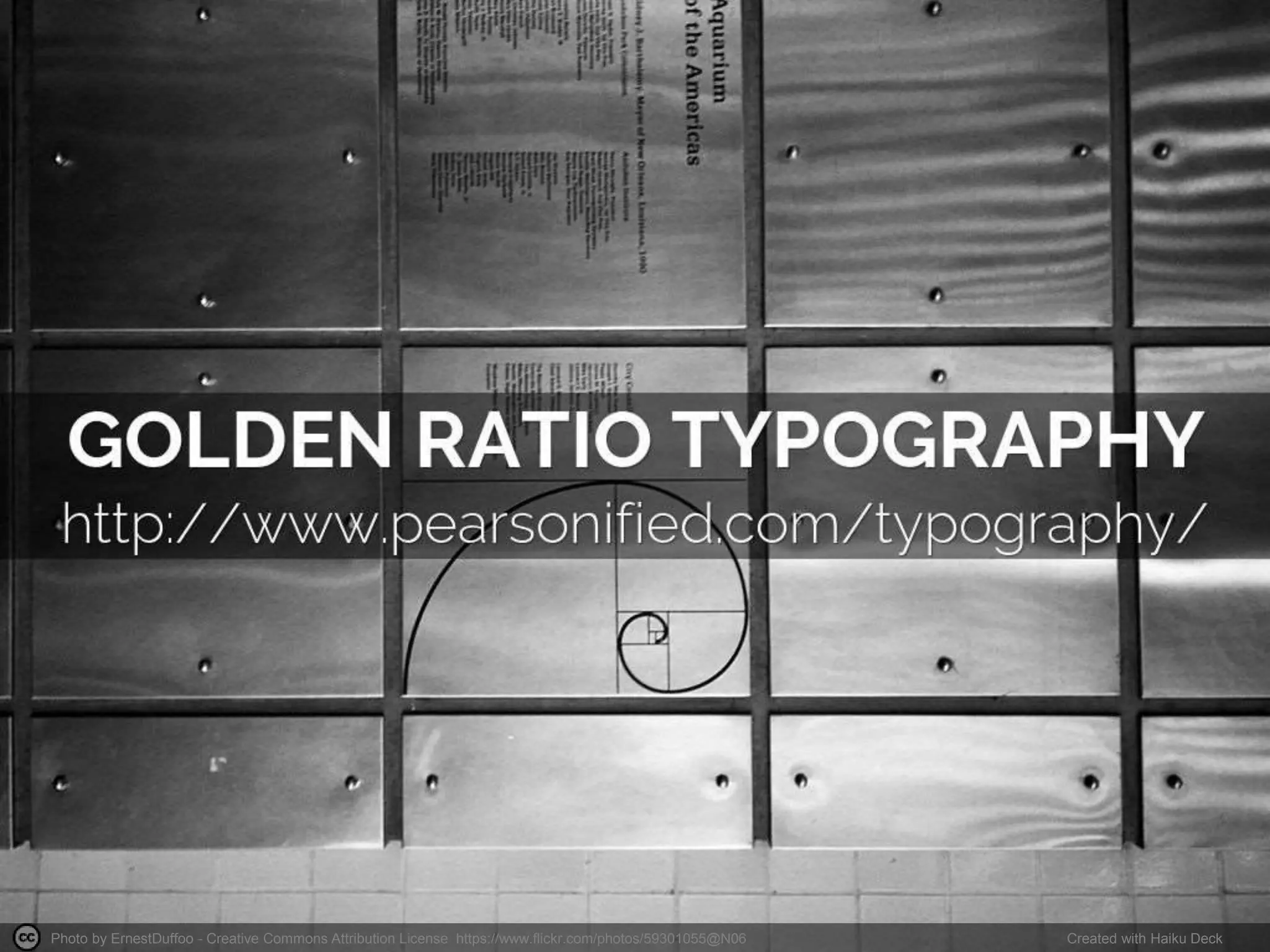 Photo by ErnestDuffoo - Creative Commons Attribution License https://www.flickr.com/photos/59301055@N06 Created with Haiku Deck
 