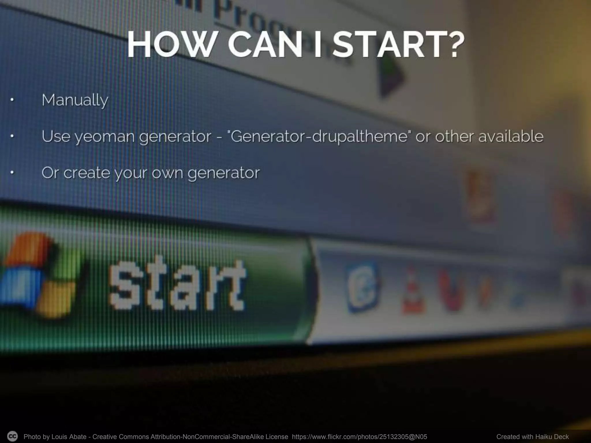 Photo by Louis Abate - Creative Commons Attribution-NonCommercial-ShareAlike License https://www.flickr.com/photos/25132305@N05 Created with Haiku Deck
 